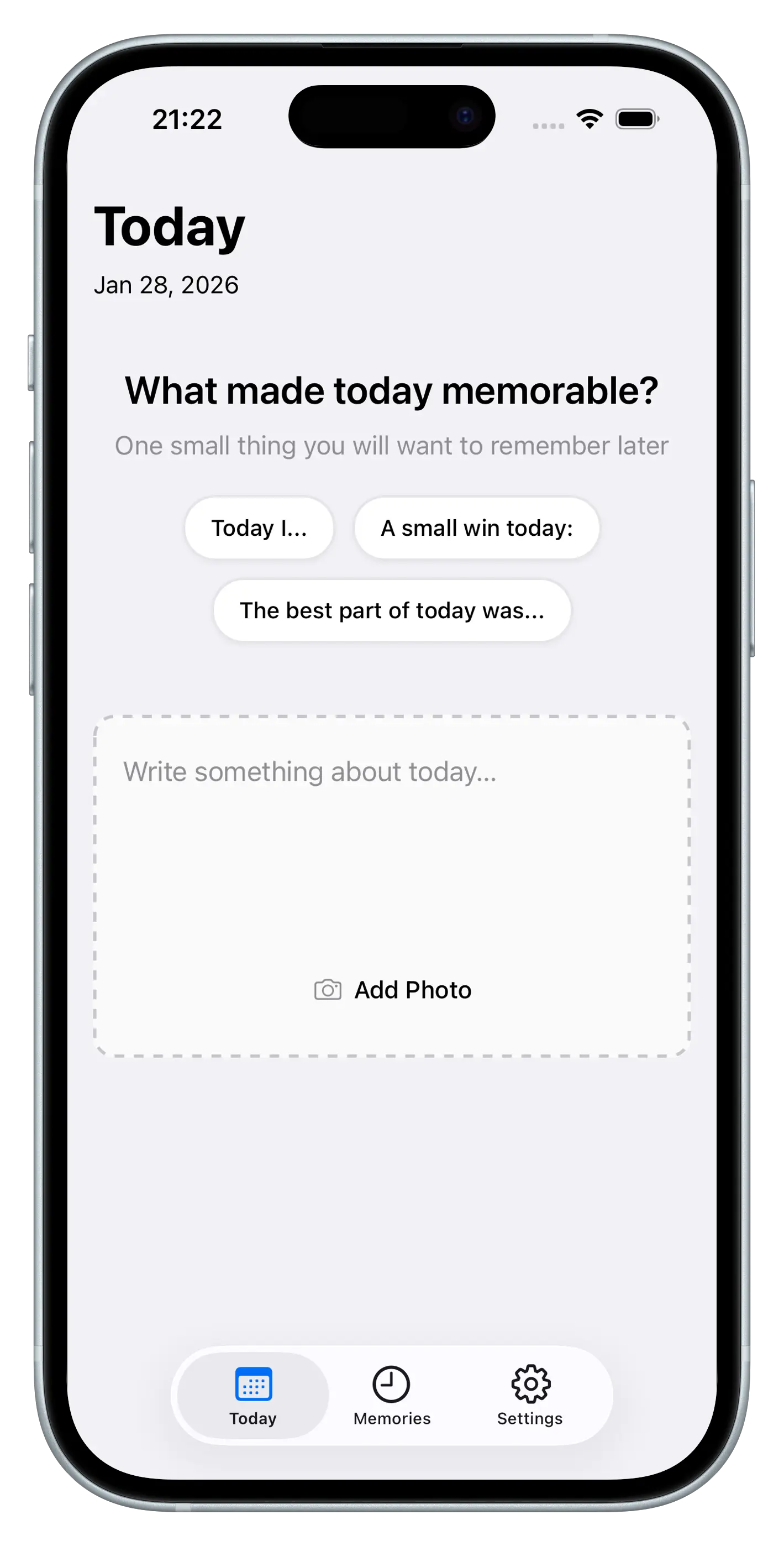 Today - Write your memory