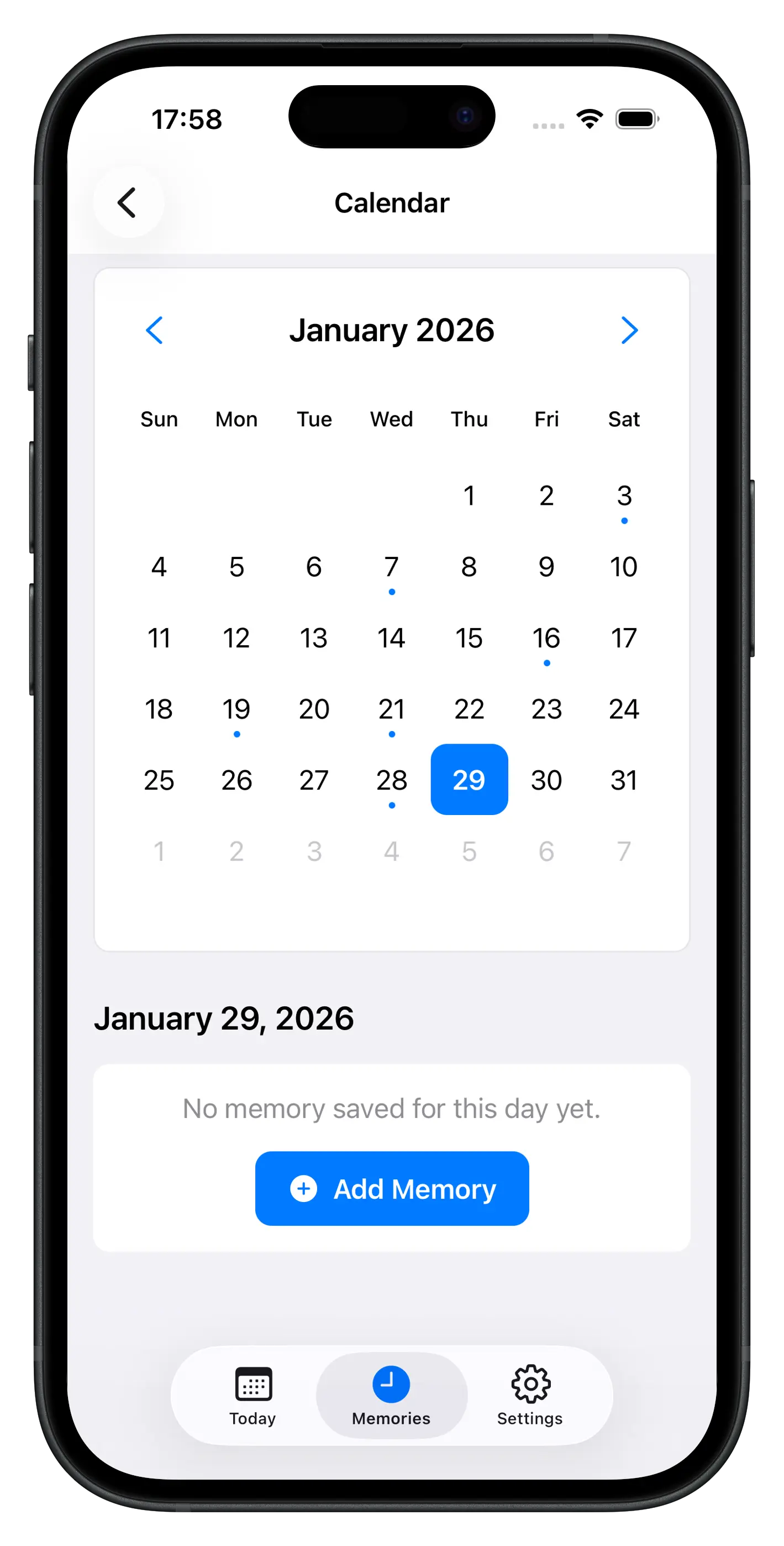 Calendar - Browse by date