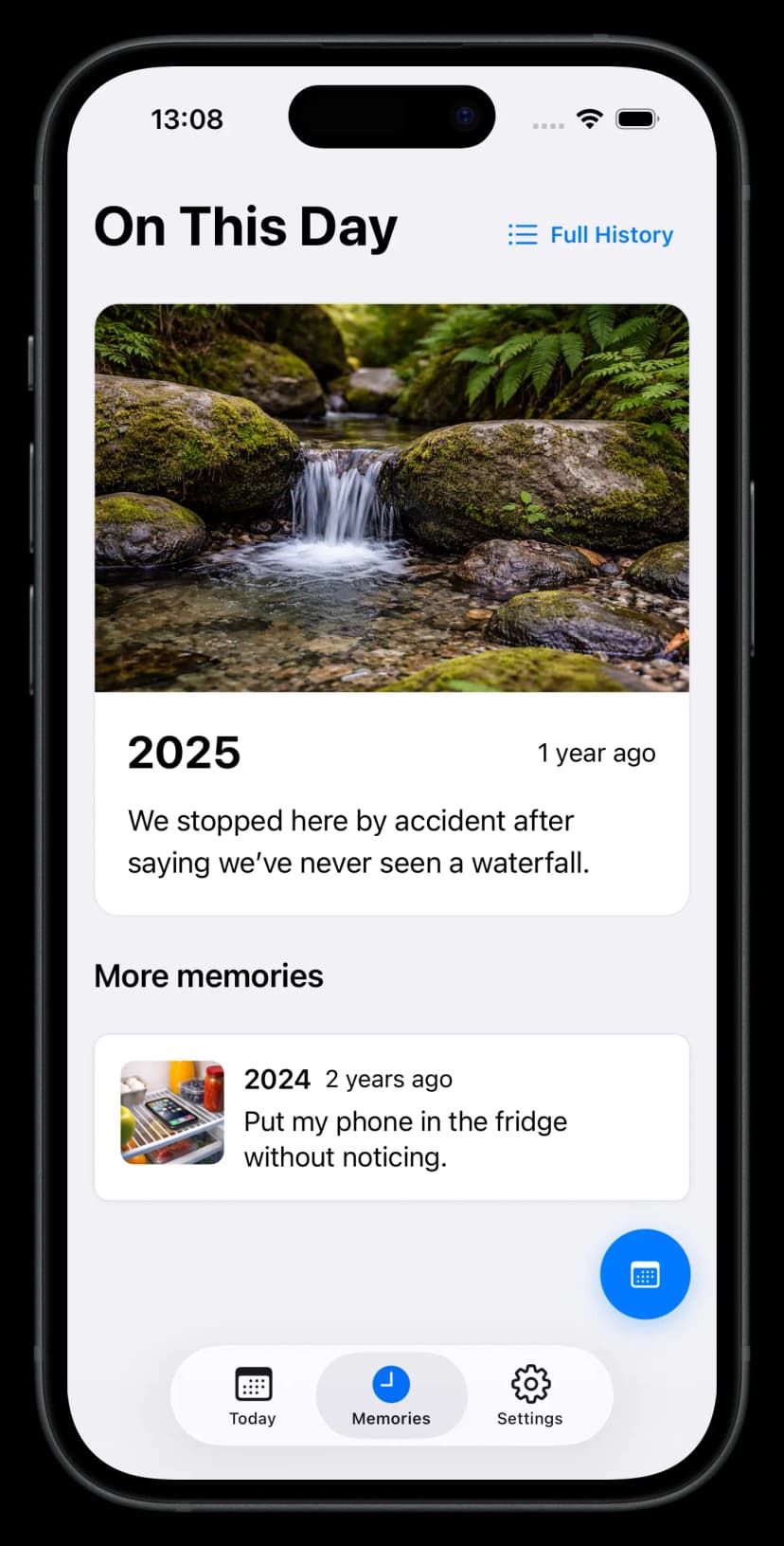 On This Day - Memories tab